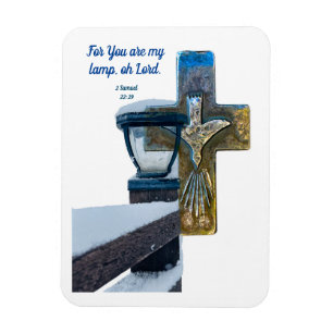 Imán Biblia MAGNET Eres mi lámpara Oh Señor con cruz