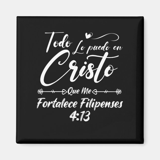 Imán Biblia religiosa cristiana Verse 4 13 filipinos (Frente)