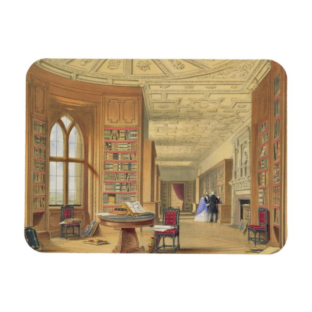 Imán Biblioteca, Castillo de Windsor, 1838 (color litho (Horizontal)