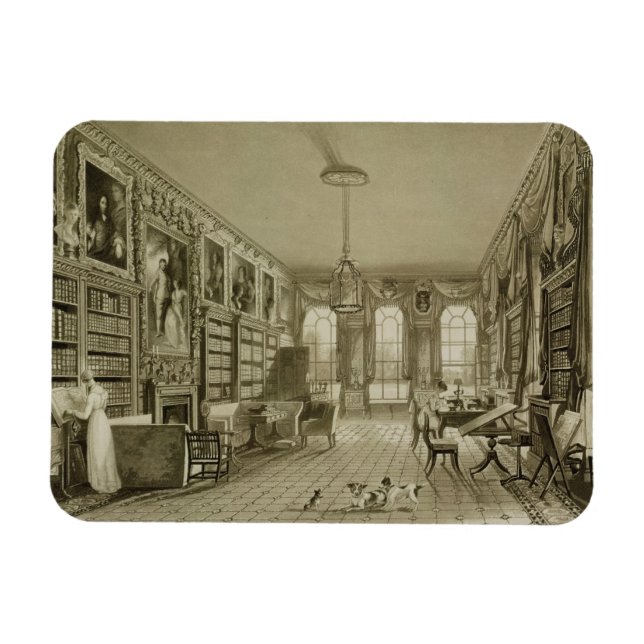 Imán Biblioteca como salón, Cassiobury Park, c.1815, (Horizontal)