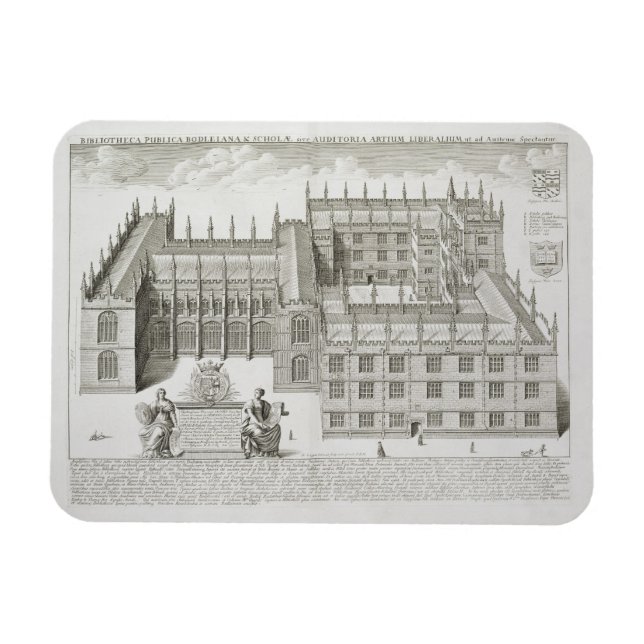 Imán Biblioteca de Bodleian, Oxford, de 'Oxonia Illustr (Horizontal)