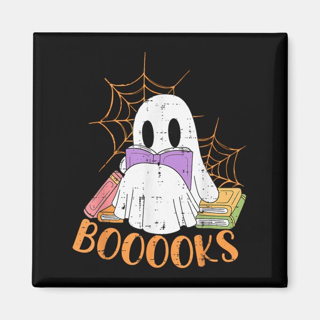 Imán Biblioteca del libro del profesor Halloween Shirt  (Frente)
