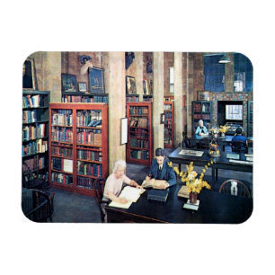 Imán Biblioteca, Doylestown, PA Vintage