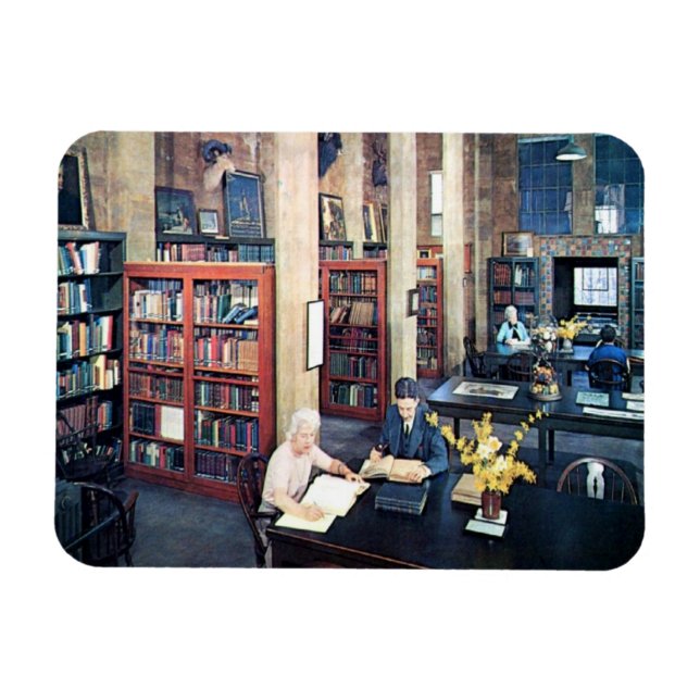 Imán Biblioteca, Doylestown, PA Vintage (Horizontal)