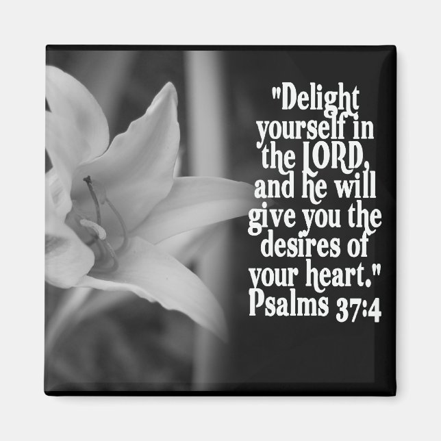 IMÁN BIBLIOTECA FAVORITA PSALM 37:4 (Frente)