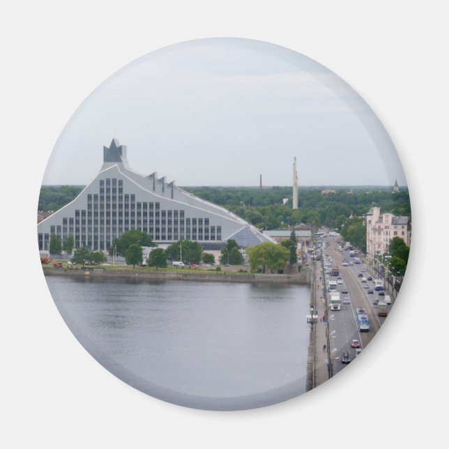 Imán Biblioteca Nacional de Letonia, Riga (Frente)
