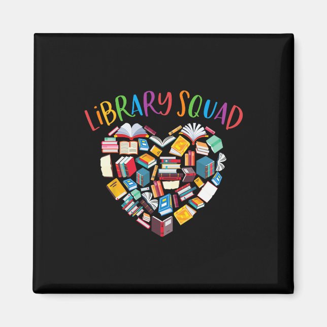 Imán Biblioteca Squad Librarian Bookworm Lover (Frente)