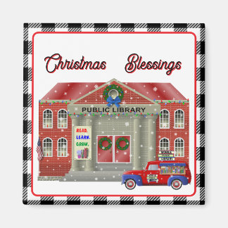 Imán Biblioteca y pequeña biblioteca móvil de camiones