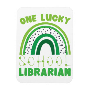 Imán Bibliotecario afortunado del día de San Patricio