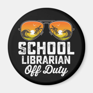 Imán Bibliotecario Escolar Fuera de Servicio Último Día
