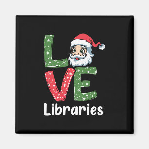 Imán Bibliotecas de amor de regalo de Navidad Cute Sant