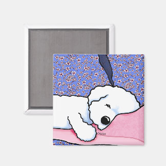 Imán Bichón cansado de perro de KiniArt