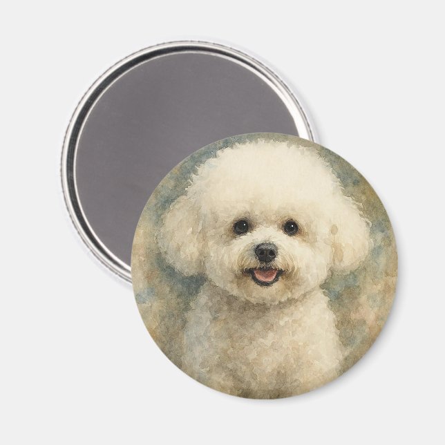 Imán Bichón Frisé (Anverso/Reverso)