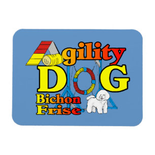 Imán Bichon Frise Agility