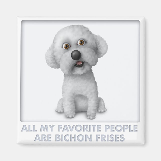 Imán Bichon Frise Favorito (Frente)
