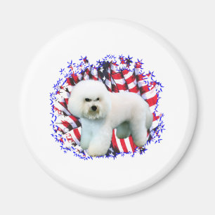 Imán Bichon Frise Patriot
