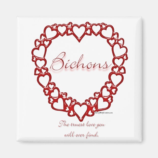 Imán Bichon Frise True Love (Frente)