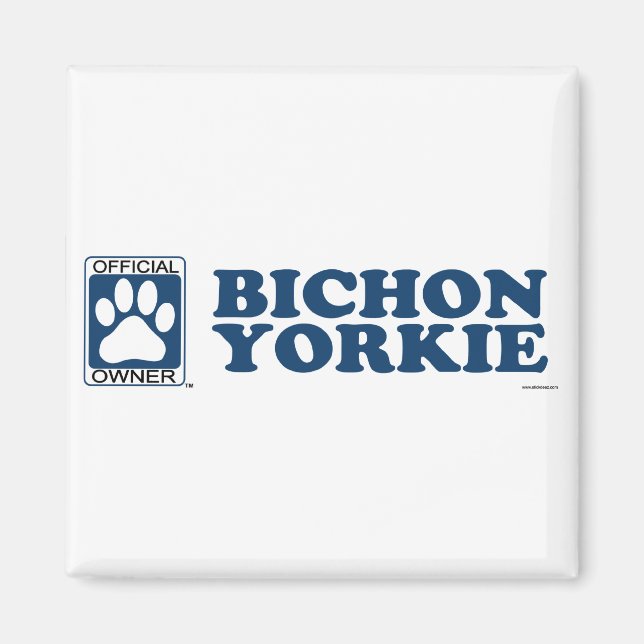 Imán Bichon Yorkie Blue (Frente)