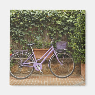 Imán Bicicleta aparcada, Pienza, Italia, Toscana