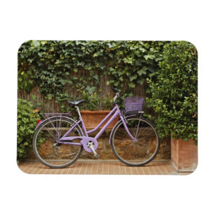 Imán Bicicleta aparcada, Pienza, Italia, Toscana
