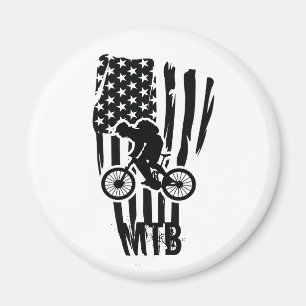 Imán Bicicleta de montaña bandera americana Mtb Patriót