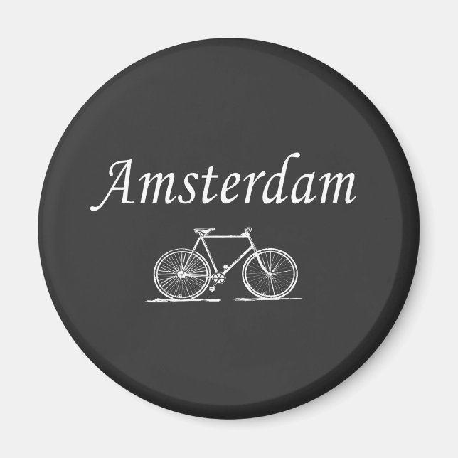 Imán Bicicleta retro de Amsterdam (Frente)