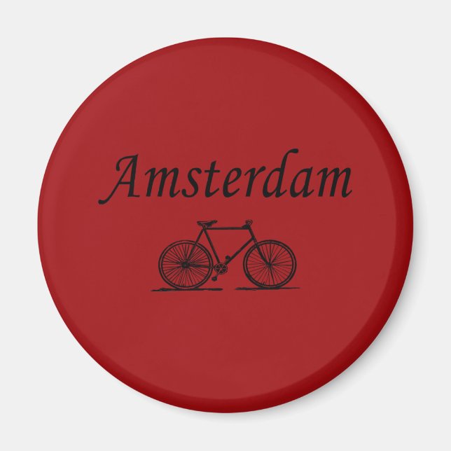 Imán Bicicleta retro de Amsterdam (Frente)