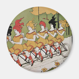 Imán Bicicleta Tandem de Rodamientos, Arte Antiguo Mode