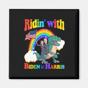 Imán Biden Kamala Harris Shirt Toddler Kids Dinosaur T-