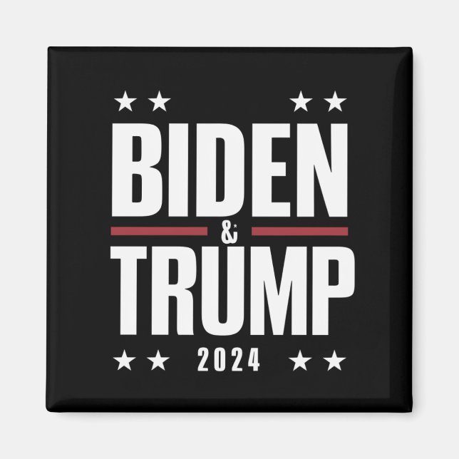 Imán Biden Trump 2024 Divertido candidato a la presiden (Frente)