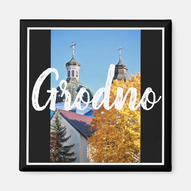 Imán Bielorrusia Grodno Architecture Landscape Magnet (Frente)