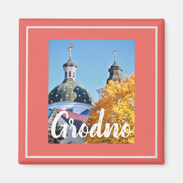 Imán Bielorrusia Grodno Architecture Landscape Magnet (Frente)