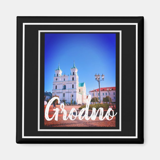 Imán Bielorrusia Grodno Architecture Landscape Magnet (Frente)