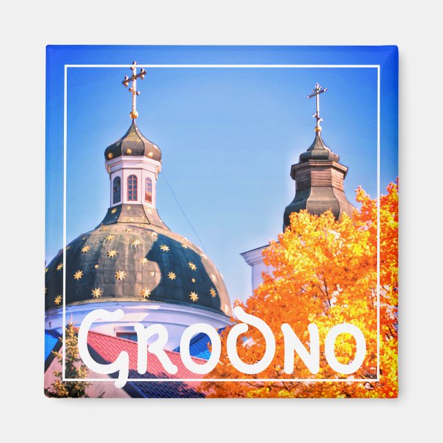 Imán Bielorrusia Grodno Architecture Landscape Magnet (Frente)