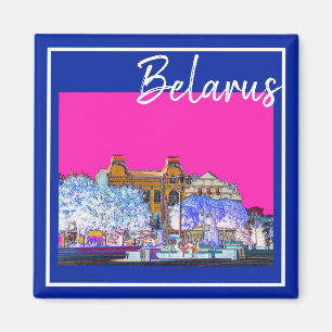 Imán Bielorrusia Grodno City View Architecture Magnet