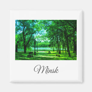 Imán Bielorrusia Minsk Park Life Cityscape Nature Magne