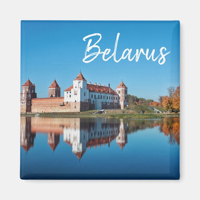 Imán Bielorrusia Mir Castle Architecture Landscape Magn (Frente)