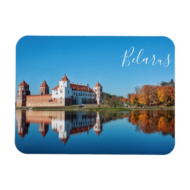 Imán Bielorrusia Mir Castle Architecture Magnet (Horizontal)