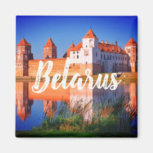 Imán Bielorrusia Mir Castle Architecture Nature Magnet