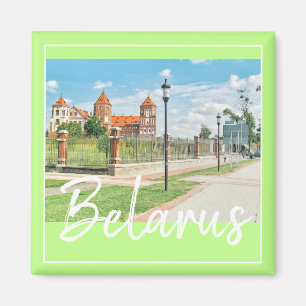 Imán Bielorrusia Mir Castle Architecture Nature Magnet