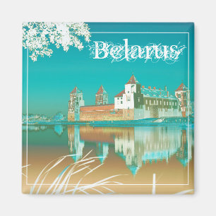 Imán Bielorrusia Mir Castle Architecture Nature Magnet