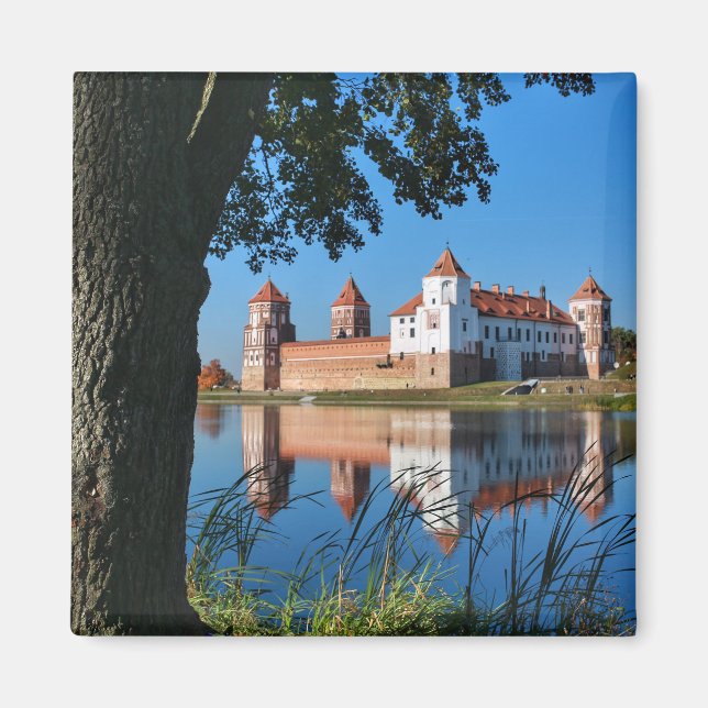Imán Bielorrusia Mir Castle Architecture Nature Magnet (Frente)
