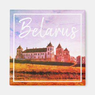 Imán Bielorrusia Mir Castle Architecture Nature Magnet