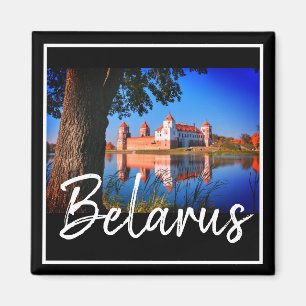 Imán Bielorrusia Mir Castle Architecture Nature Magnet