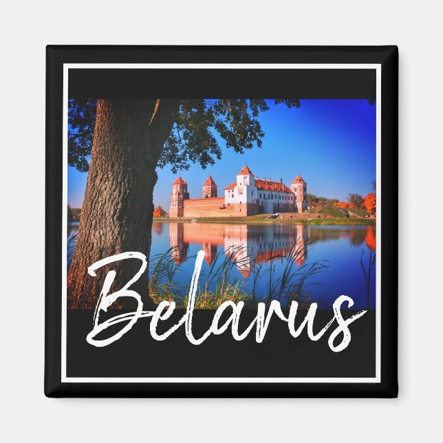 Imán Bielorrusia Mir Castle Architecture Nature Magnet (Frente)