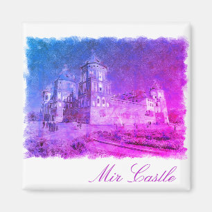 Imán Bielorrusia Mir Castle Architecture Painting Magne