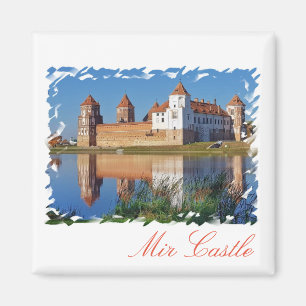 Imán Bielorrusia Mir Castle Architecture Painting Magne