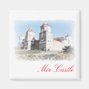 Imán Bielorrusia Mir Castle Architecture Painting Magne