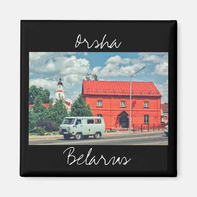 Imán Bielorrusia Orsha Architecture Red Mill Magnet (Frente)