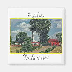 Imán Bielorrusia Orsha Architecture Red Mill Magnet